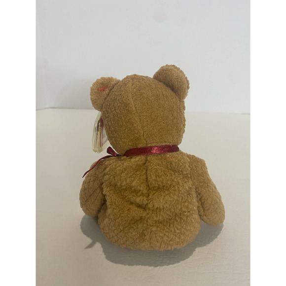 TY Beanie Baby Very Rare Curly the Bear with Tag Errors (1993/1996) & Brown Nose - Picture 2 of 9